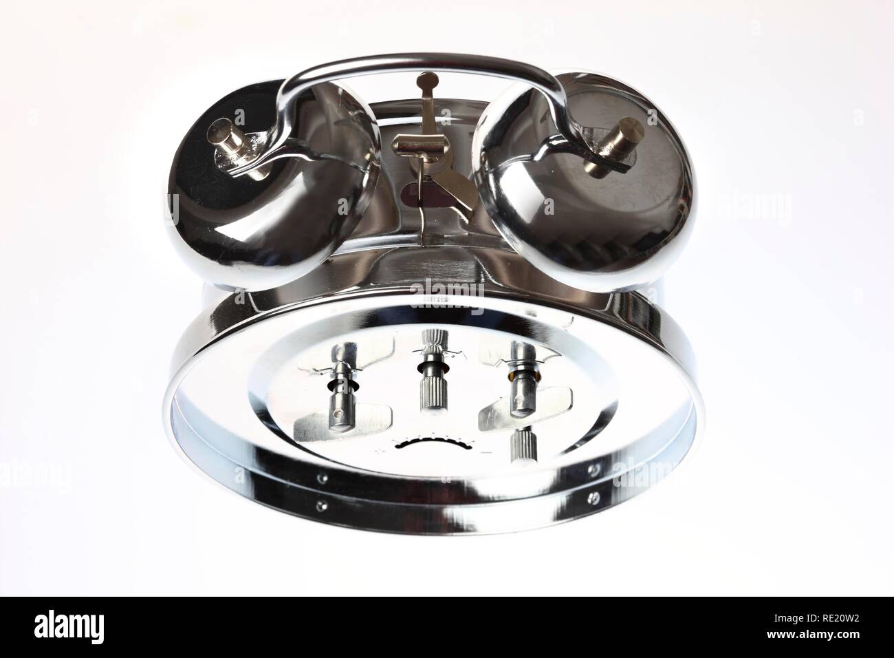 Alarm clock with mechanical movement and bells Stock Photo Alamy