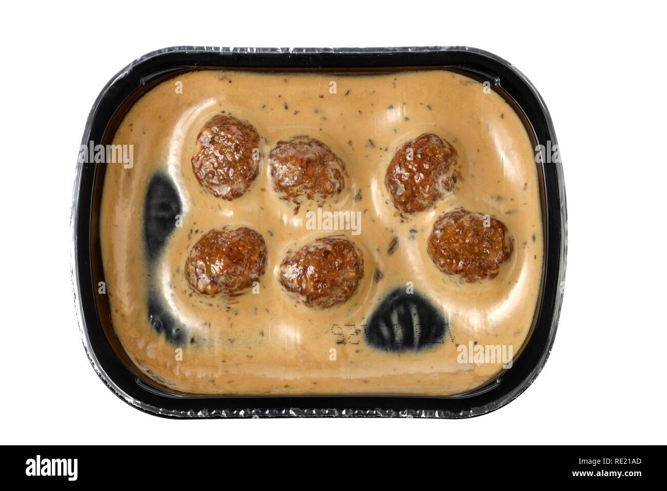 Meatballs Container Meatballs in cream sauce Cut Out Stock Images & Pictures - Alamy
