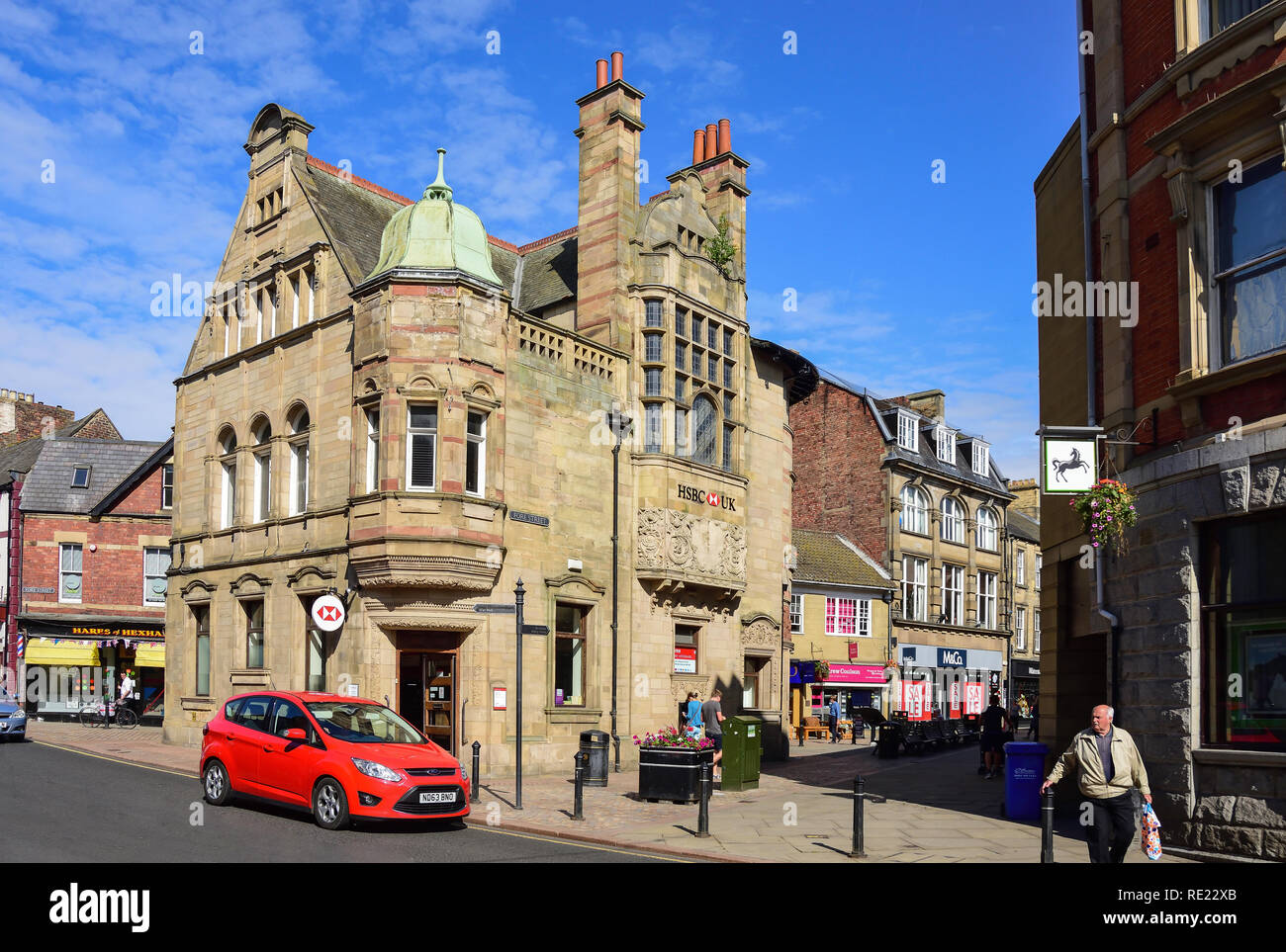 Fore Street from Priestpopple, Hexham, Northumberland, England, United Kingdom Stock Photo