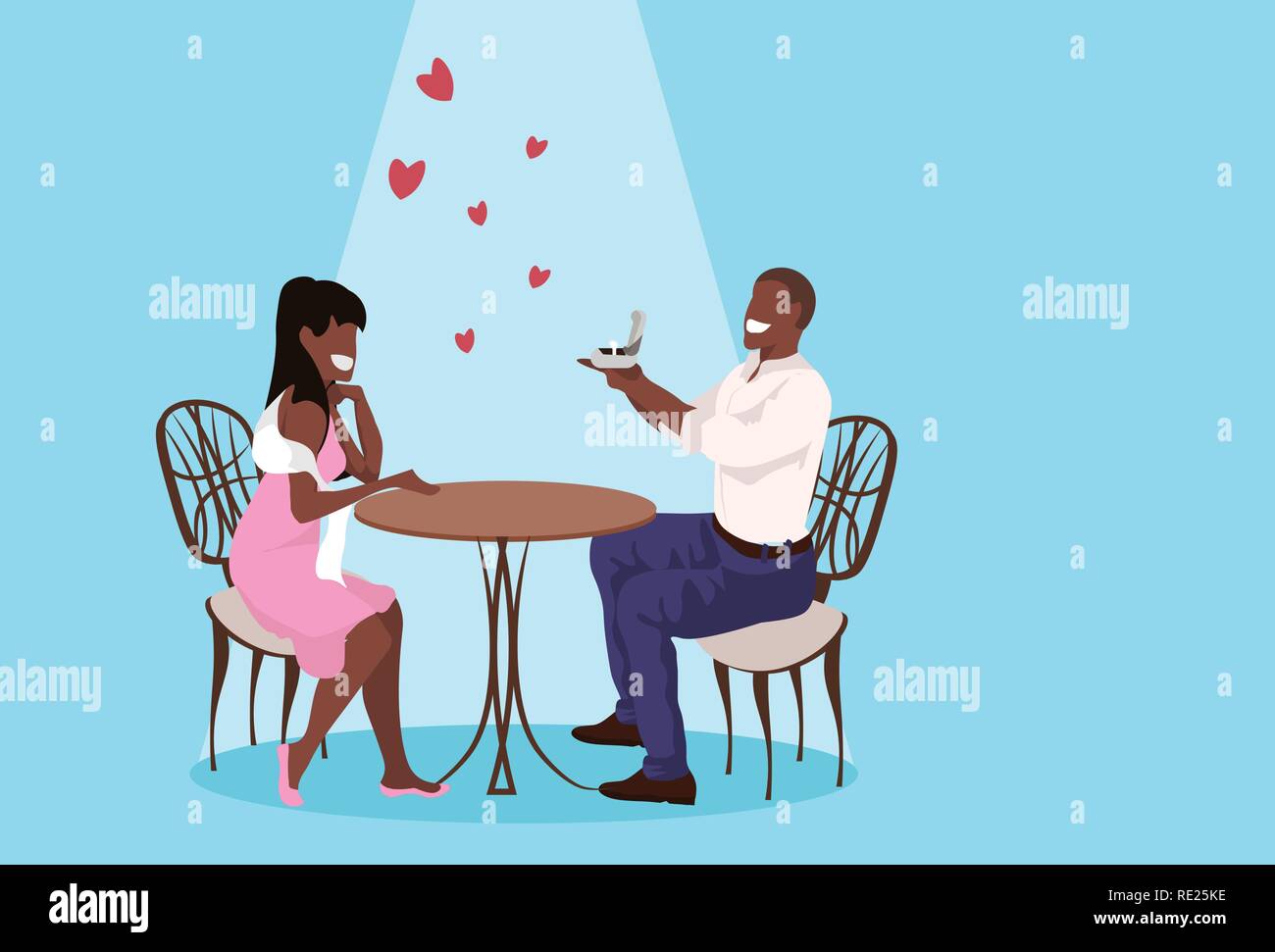 Couple table full length Stock Vector Images Alamy