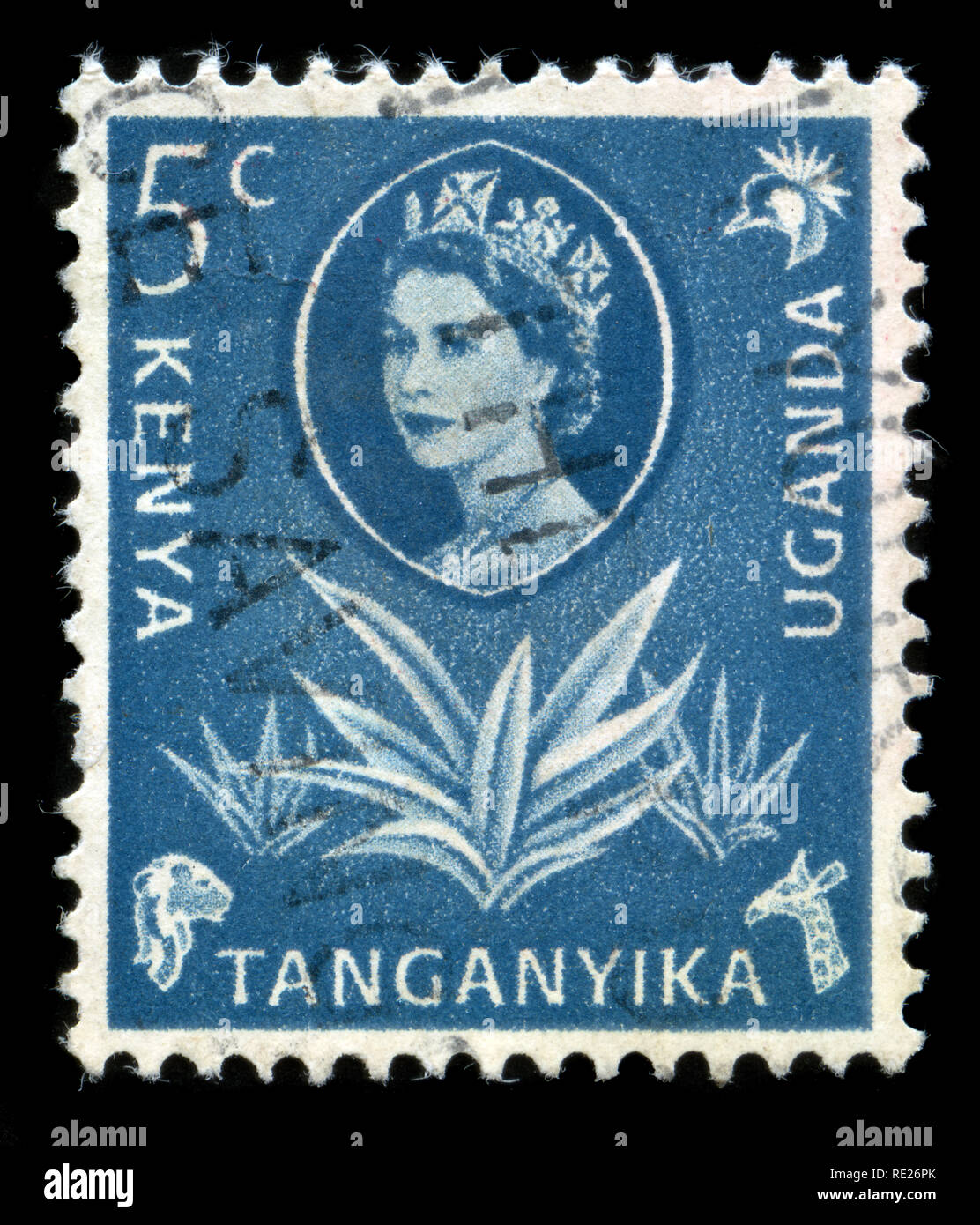 Postage stamps from British East Africa (Kenya, Uganda, Tanganika) in ...