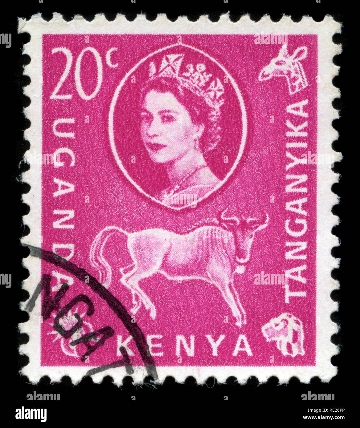 Postage stamps from British East Africa (Kenya, Uganda, Tanganika) in ...