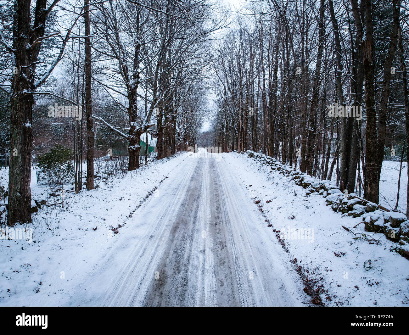 Snowy day in upstate New York Stock Photo Alamy