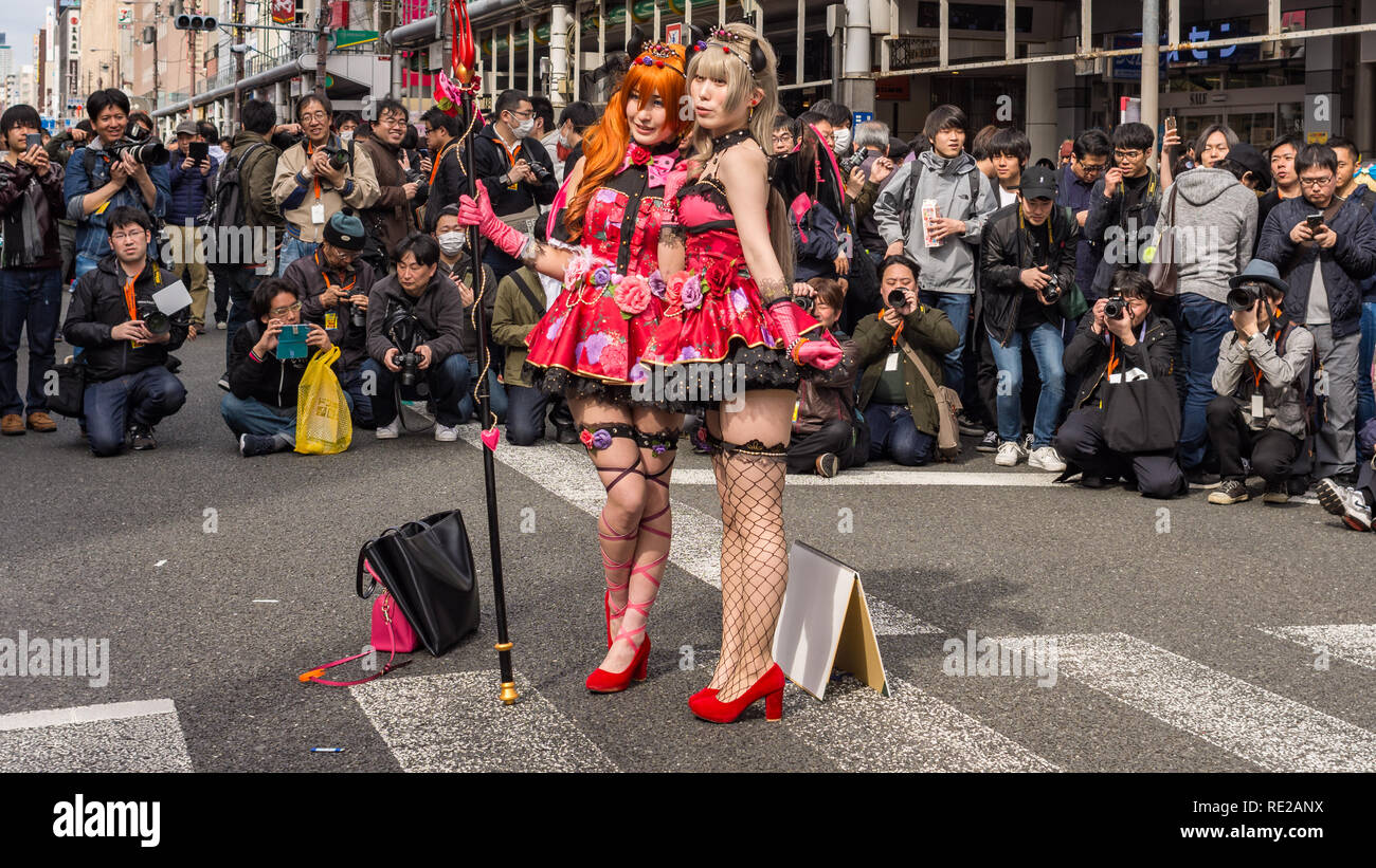 Osaka Japan March 18 18 Nipponbashi Street Festa A Colorful Cosplay And Anime Festival Held Every March In Den Den Town In Osaka Stock Photo Alamy