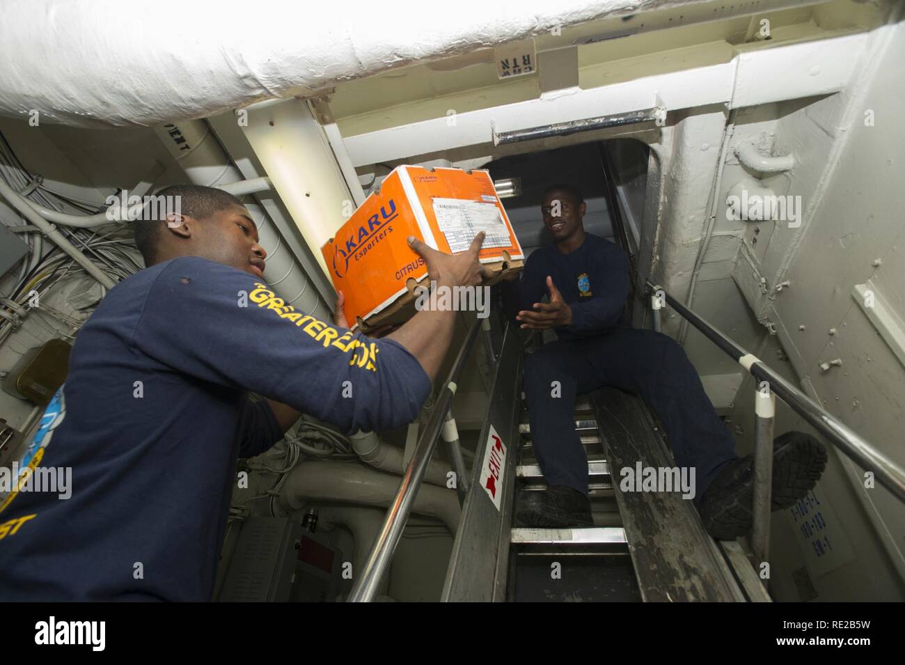 ARABIAN GULF (Nov. 8, 2016) Seaman Marshaun Reed, from Chicago, passes ...