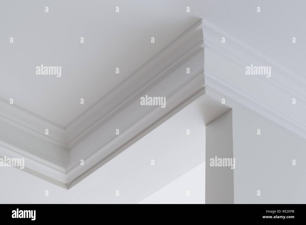 Ceiling Moldings In The Interior A Detail Of Intricate Corner