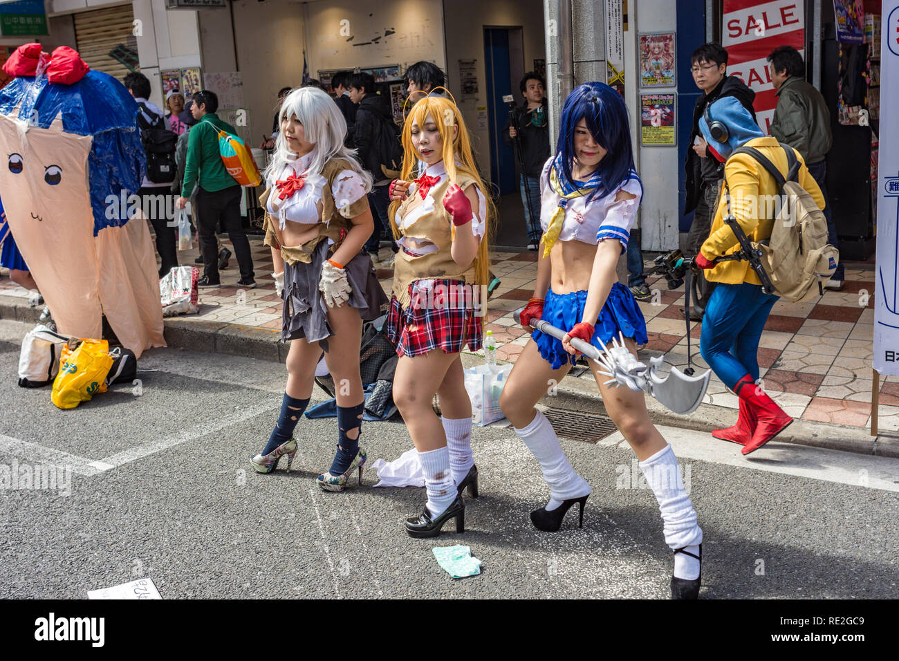 Osaka Japan March 18 18 Nipponbashi Street Festa A Colorful Cosplay And Anime Festival Held Every March In Den Den Town In Osaka Stock Photo Alamy