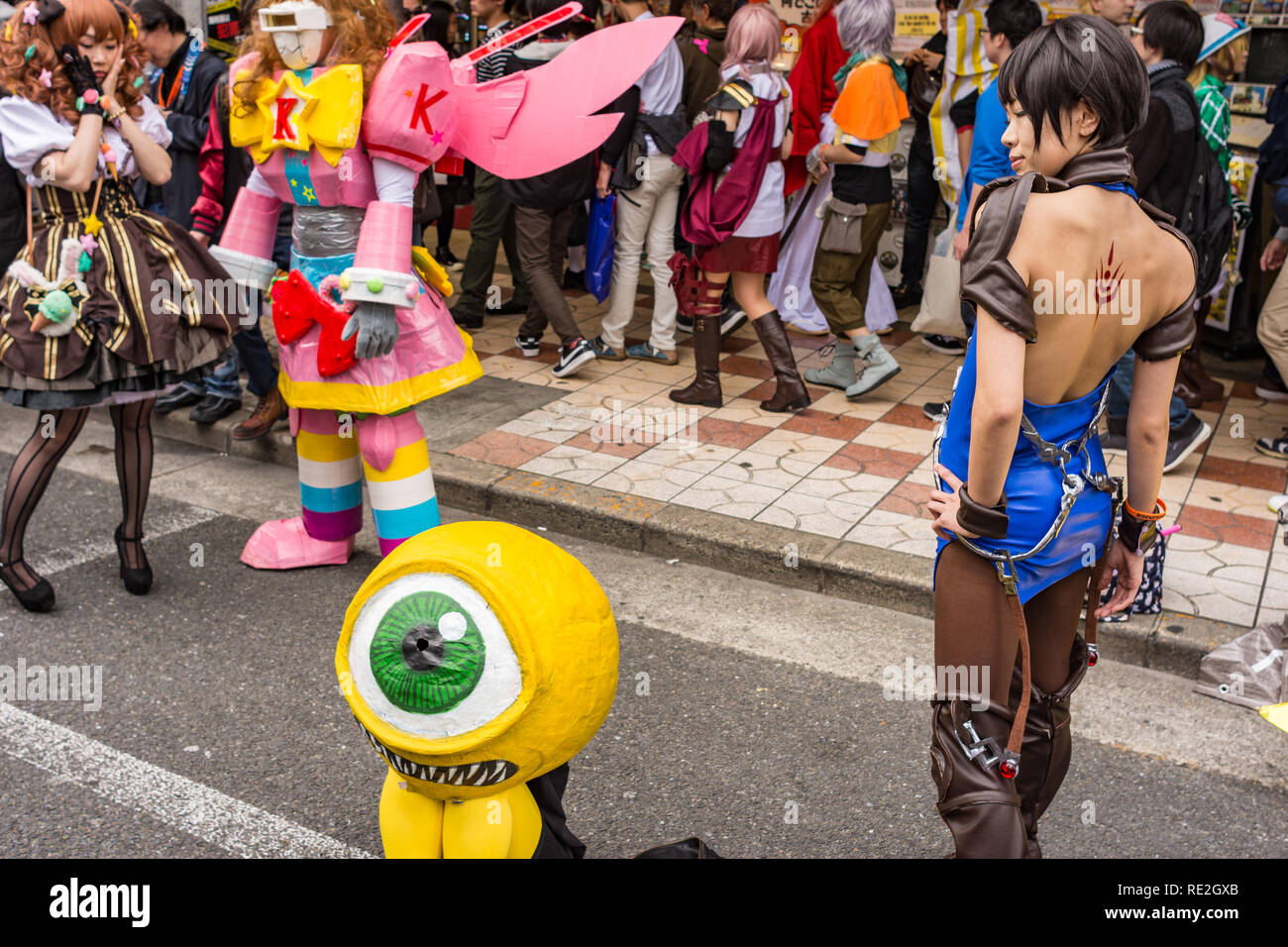 Osaka Japan March 18 18 Nipponbashi Street Festa A Colorful Cosplay And Anime Festival Held Every March In Den Den Town In Osaka Stock Photo Alamy