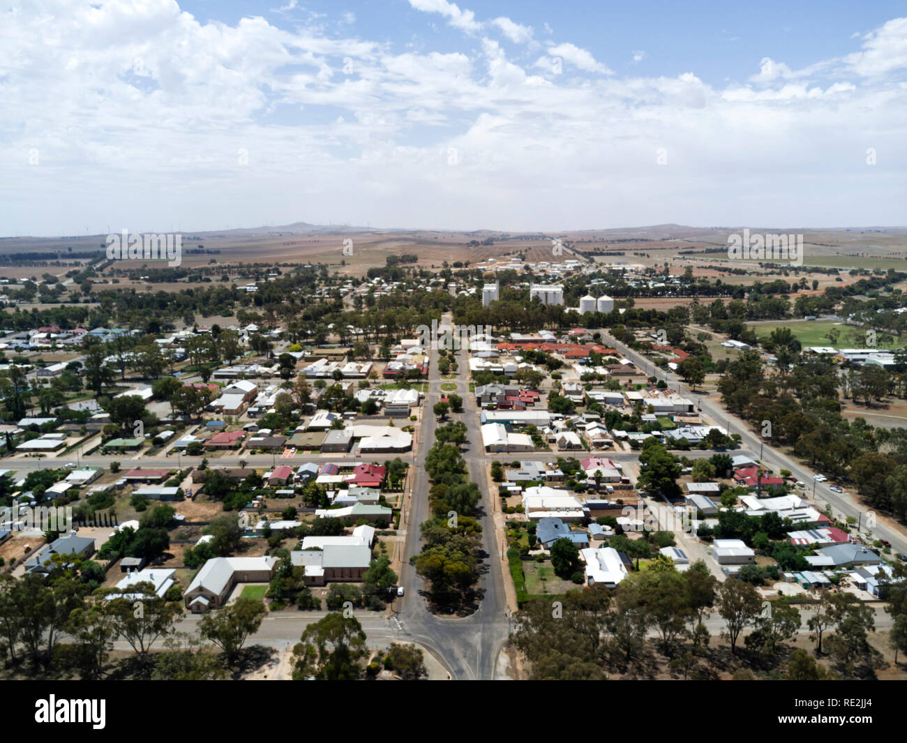 Aerial of agricultural service town Jamestown South Australia Stock Photo Alamy
