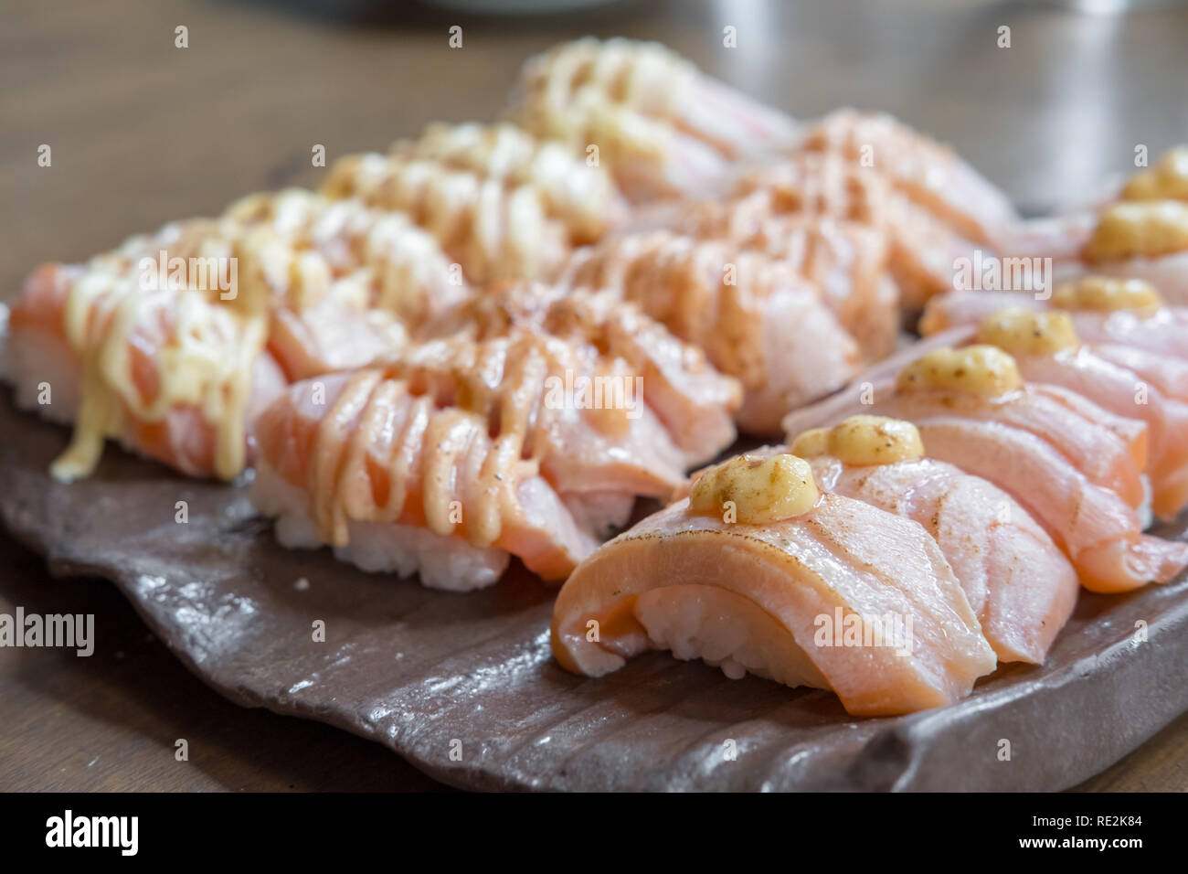Aburi salmon sushi hires stock photography and images Alamy