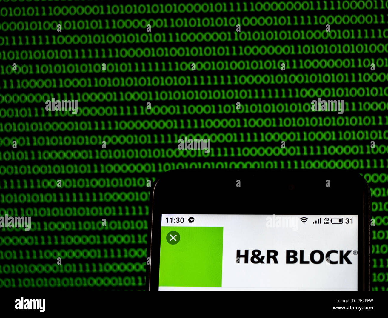 H&R Block is a tax preparation Stock Photo - Alamy