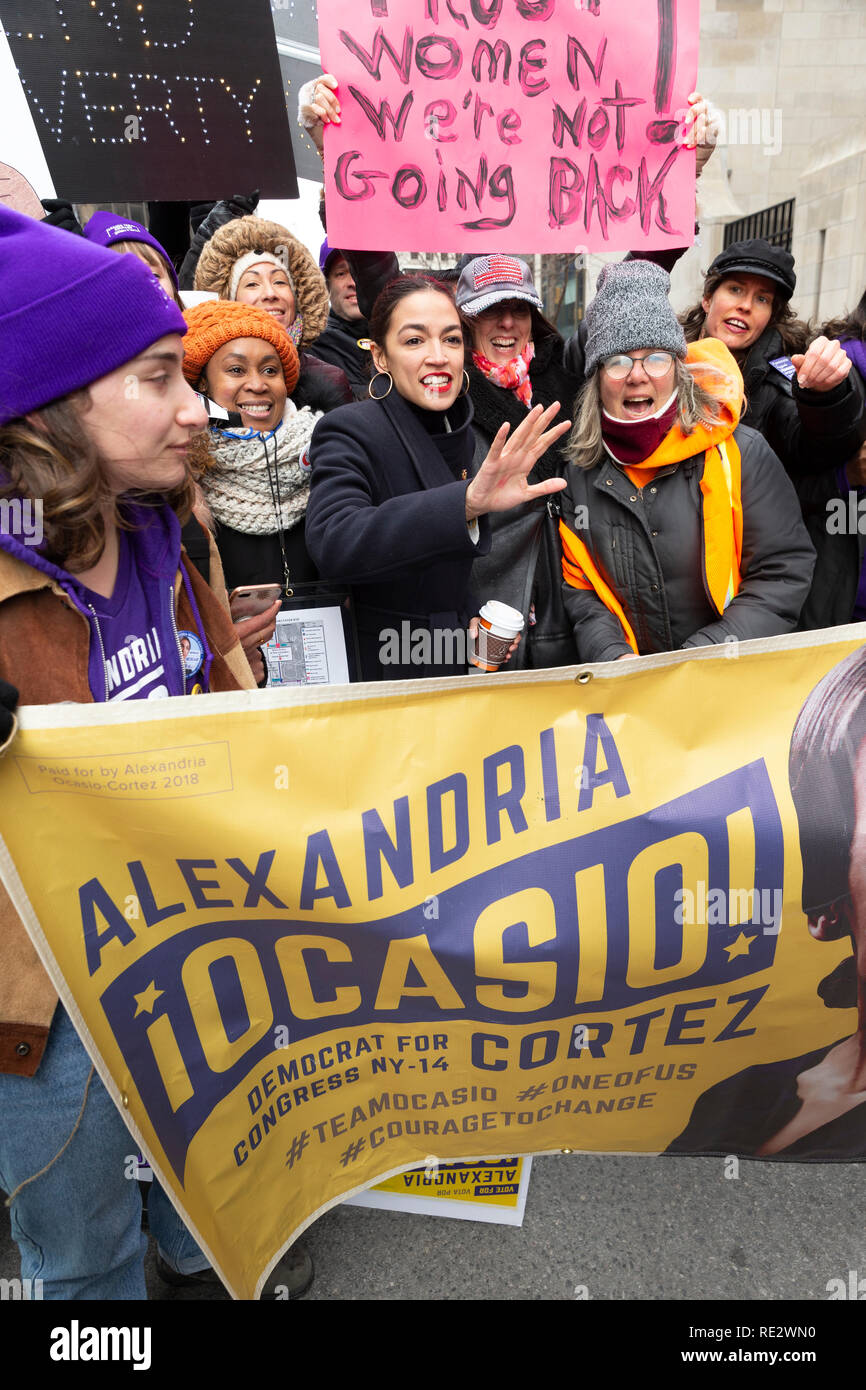 New York Usa 19th Jan 2019 Us Congresswoman Alexandria Ocasio Cortez