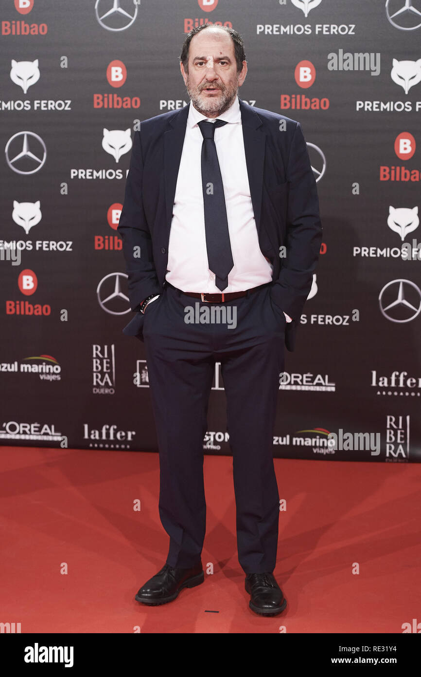 Spain. 19th Jan, 2019. Karra Elejalde attends the 2019 Feroz Awards at