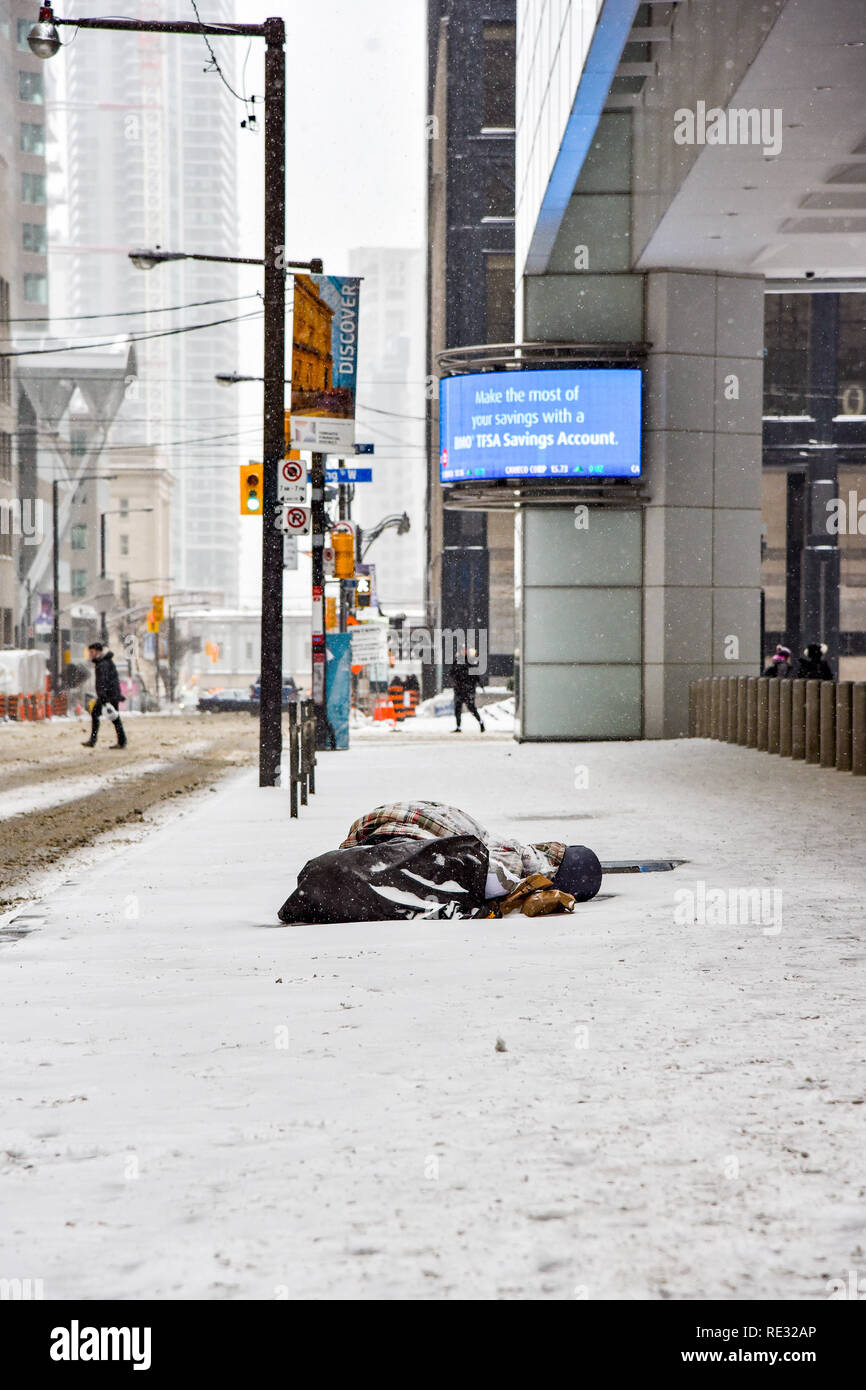Toronto Canada 19th Jan 2019 Toronto S Homeless Stay Warm By