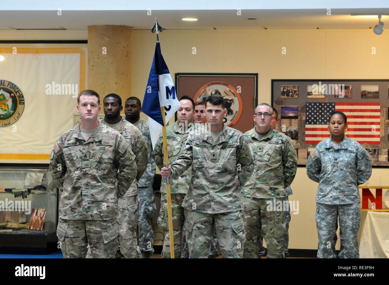 Soldiers from the 3rd Main Command Post-Operational Detachment stand in ...