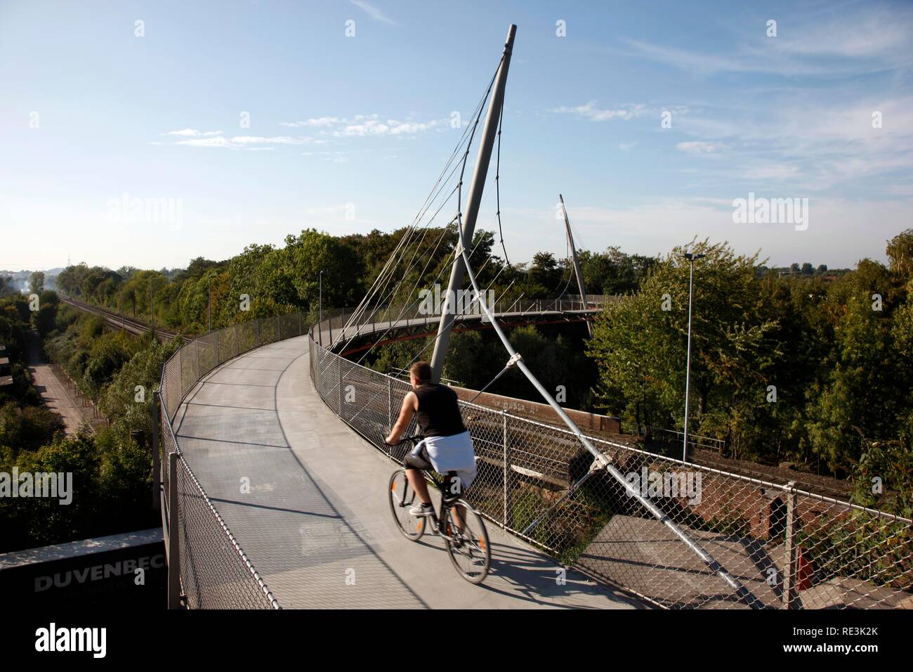 Erzbahnschwinge Bridge At The Westpark In Bochum Erzbahntrasse Line 
