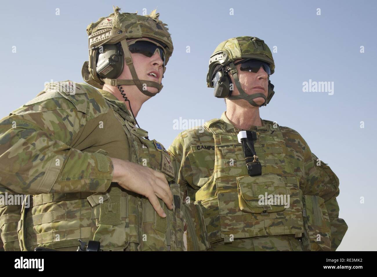 Australian Chief of Army Lt. Gen. Angus Campbell, right, and Australian