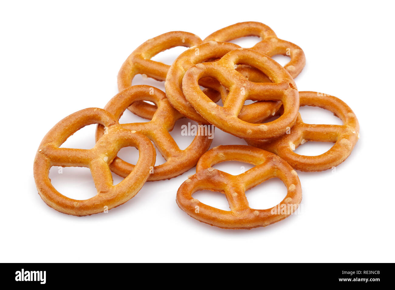 Pretzel crackers isolated on white background Stock Photo