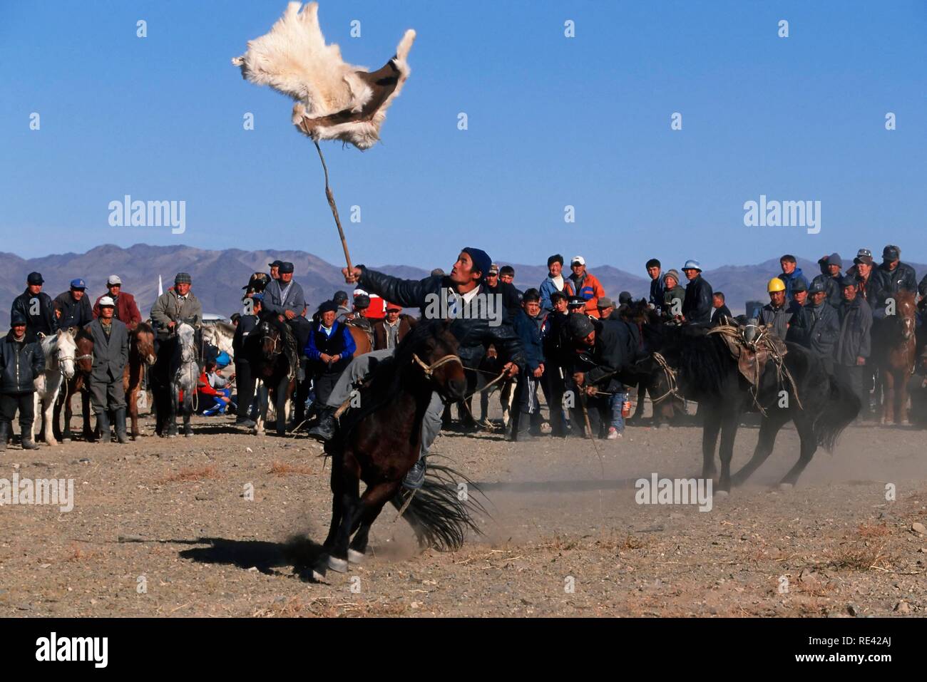 Kek Bar Game Similar To The Buzkashi Horsemen Competing