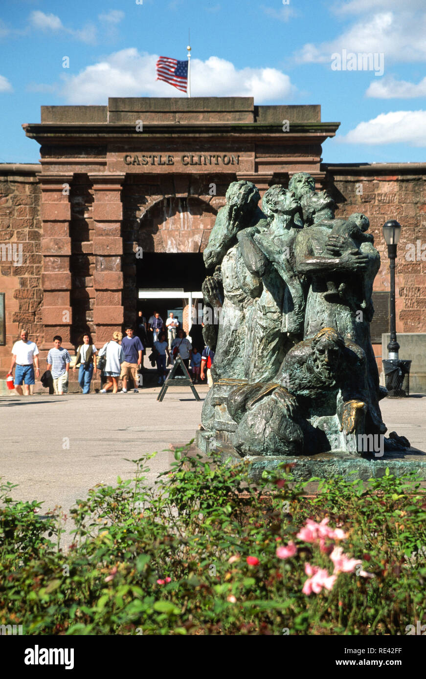 The Immigrants Statue located in front of Castle Clinton in 2000