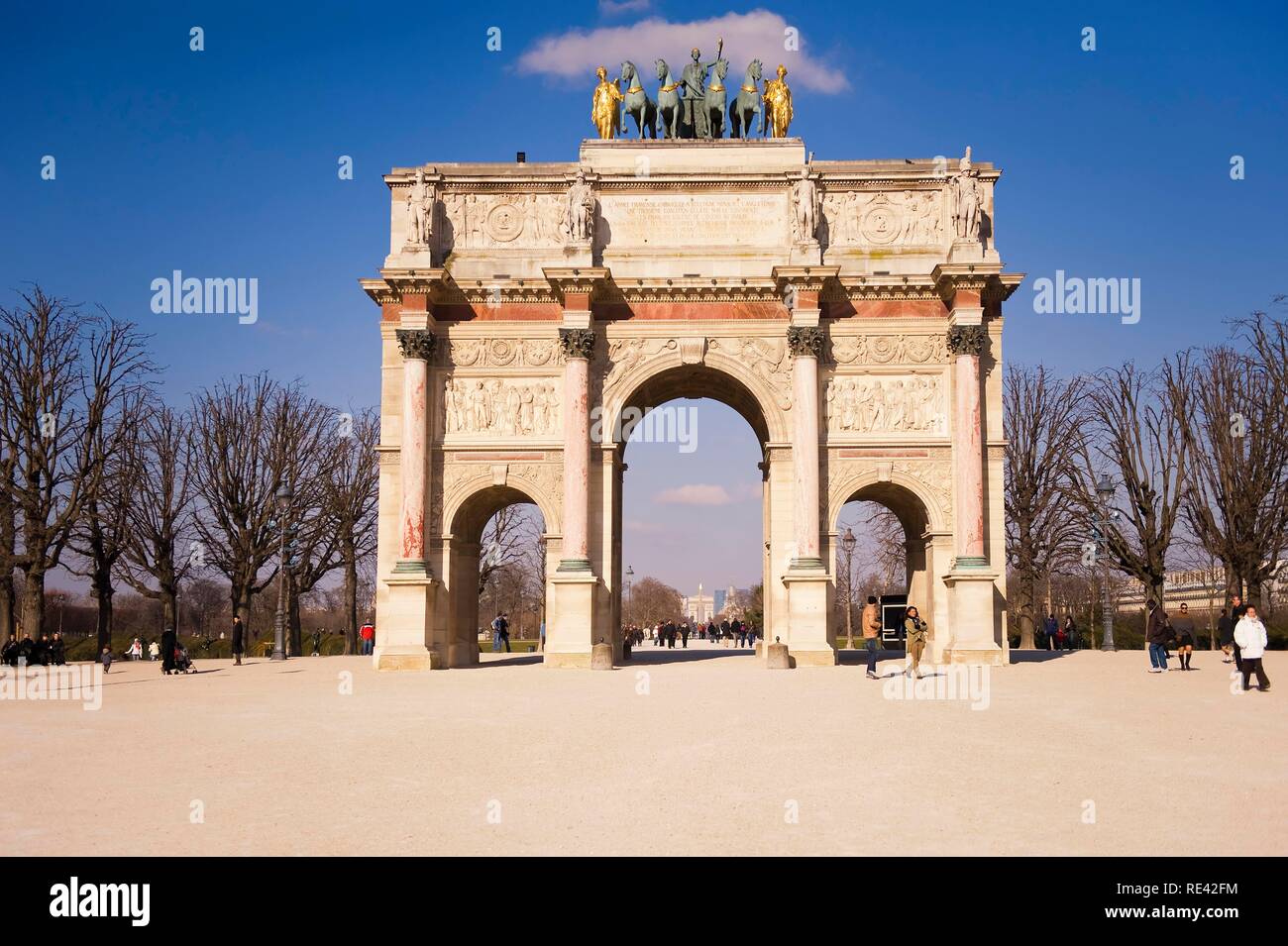 Arc de Triomphe du Carrousel, Carrousel Plaza, Paris, France, Europe Stock Photo
