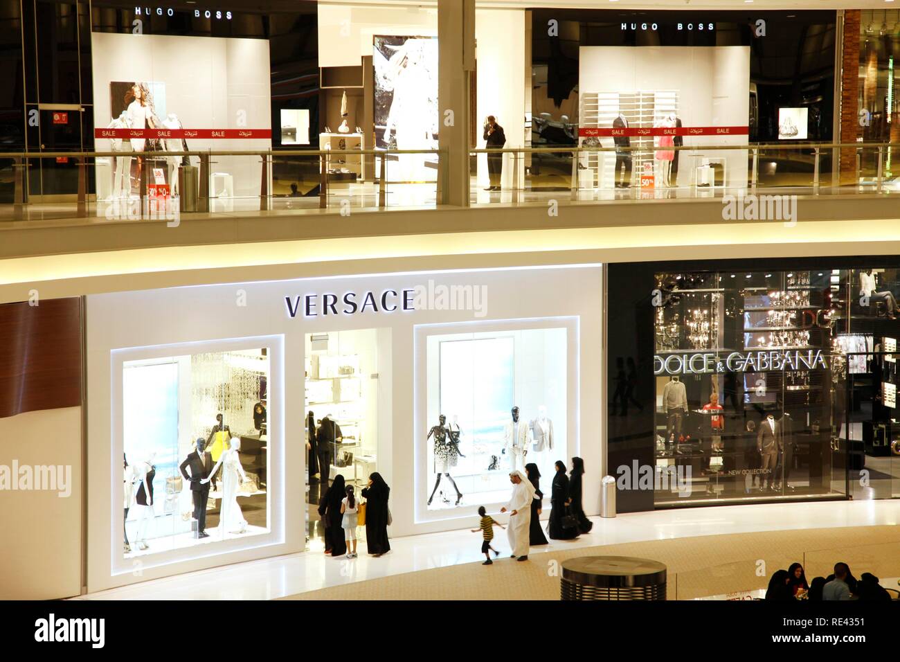 Fashion Avenue with 70 shops of the Haute Couture, Dubai Mall, Dubai,  United Arab Emirates, Middle East Stock Photo - Alamy