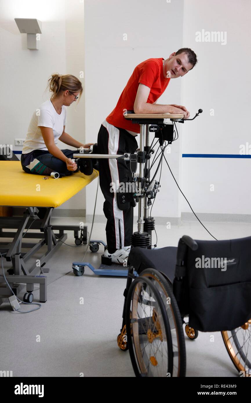 Physiotherapy, exercise therapy, muscle strengthening and coordination training in a special