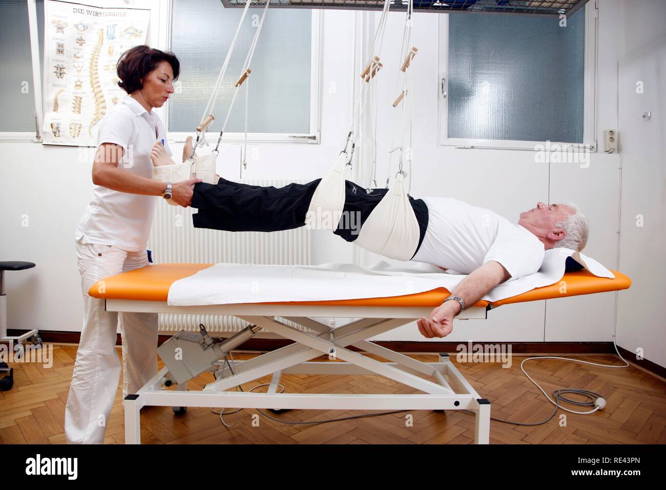 Physiotherapy, physical therapy department in a hospital, inpatient and outpatient treatment of patients, Gelsenkirchen Stock Photo