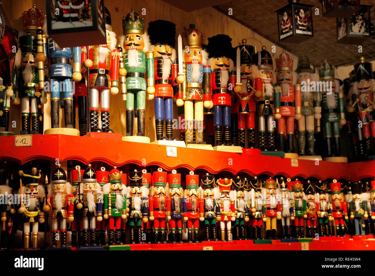 Christmas market at the cathedral in the old town, wooden figurines, nutcrackers, Salzburg, Austria, Europe Stock Photo