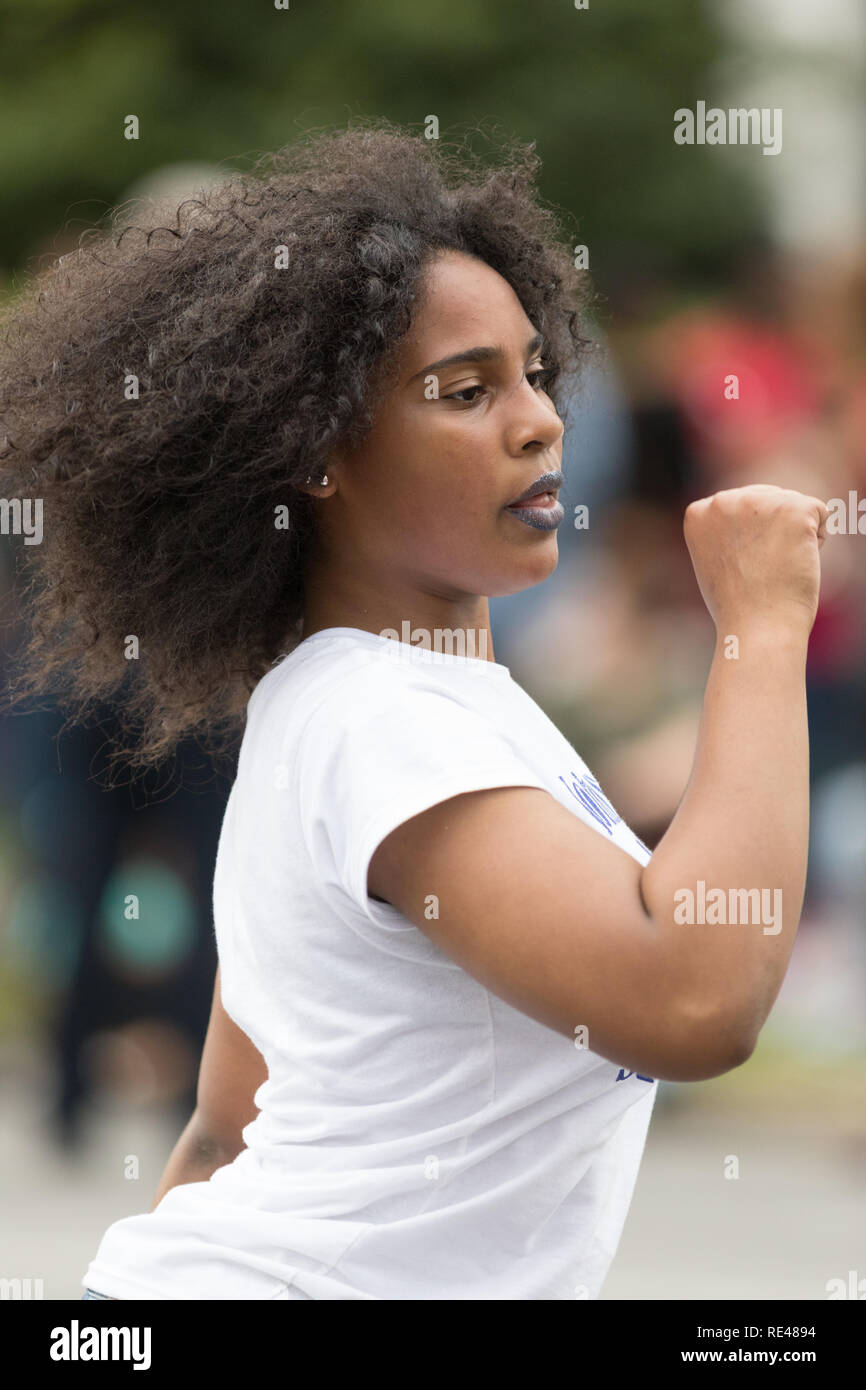Louisville, Kentucky, USA May 03, 2018 The Pegasus Parade, Johnson