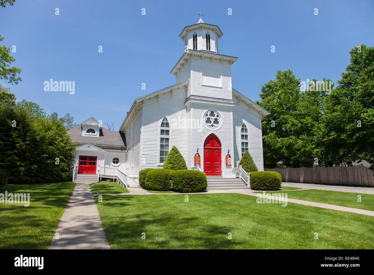 Lakeville United Methodist Church in Connecticut Stock Photo
