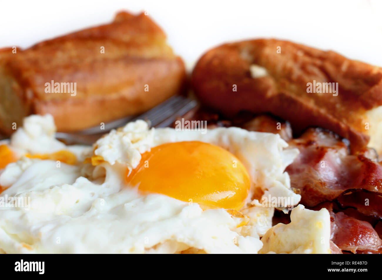 Breakfast meal Ham and eggs Stock Photo - Alamy