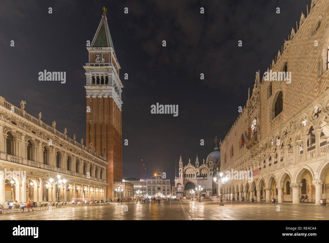San Marco Square at night Stock Photo