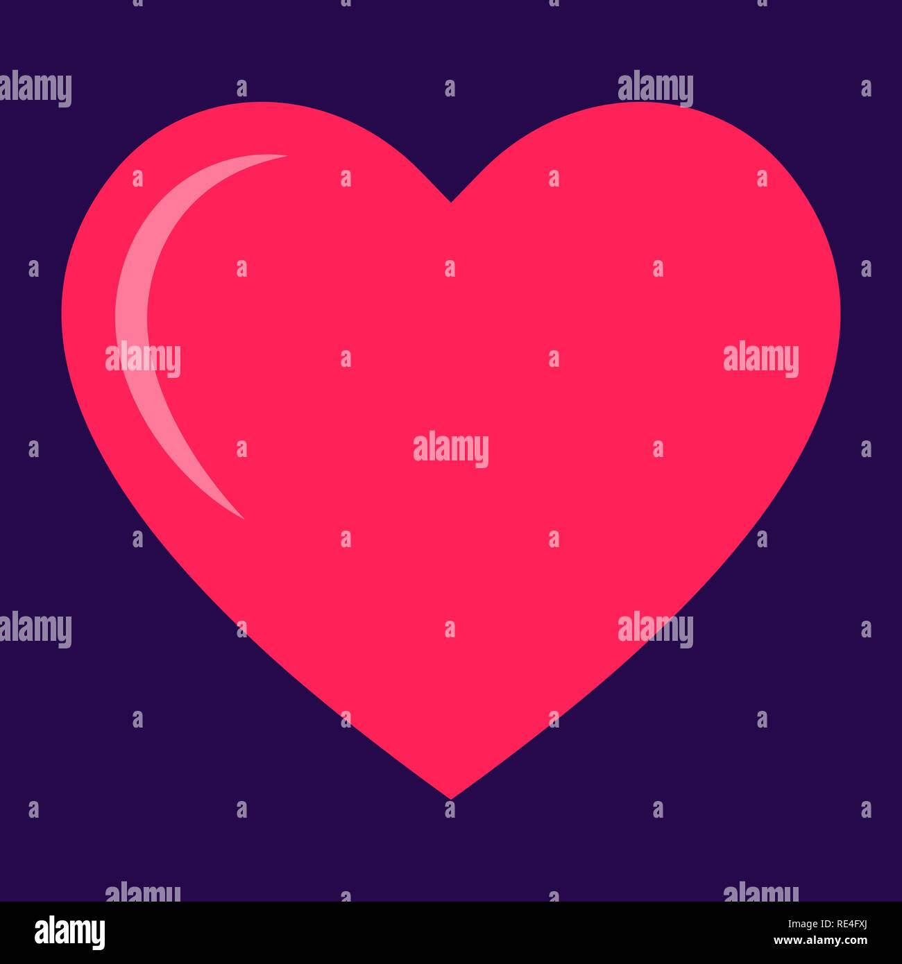 Pink heart icon, love icon. Isolated vector illustration Stock Vector ...