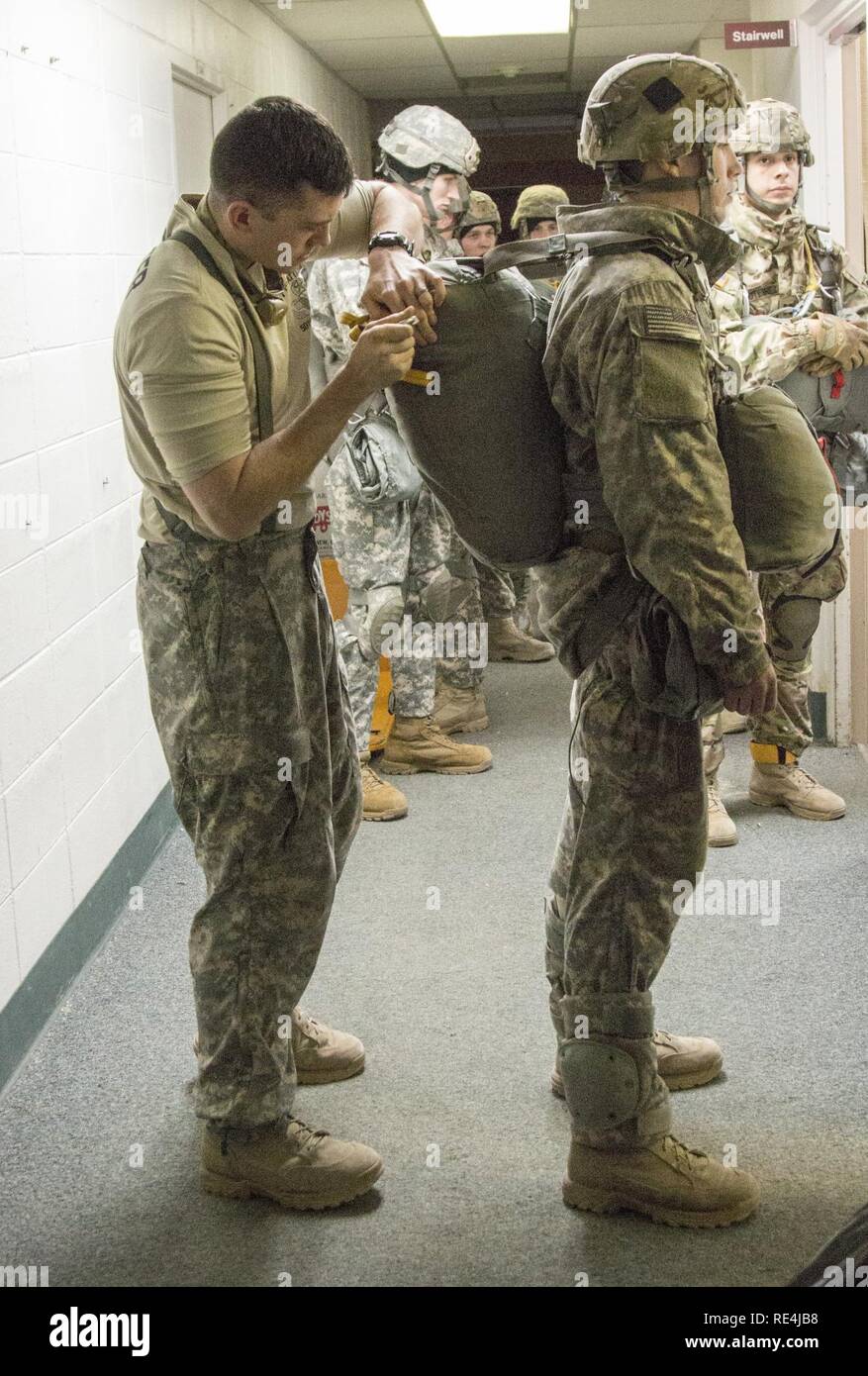 A paratrooper with 4th Infantry Brigade Combat Team (Airborne), 25th