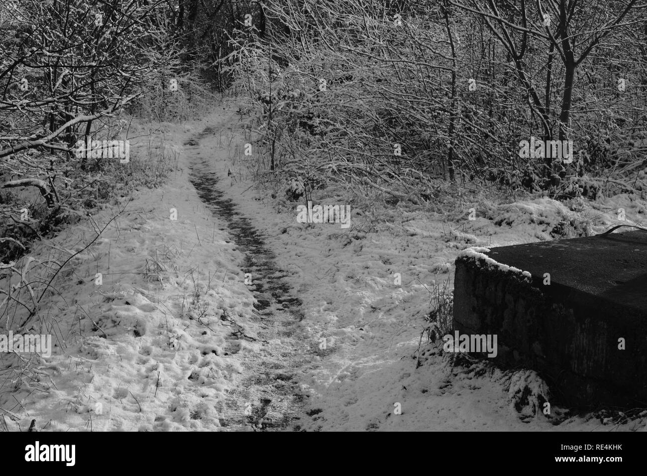 Snow and winter season in Germany, Siegerland Stock Photo Alamy