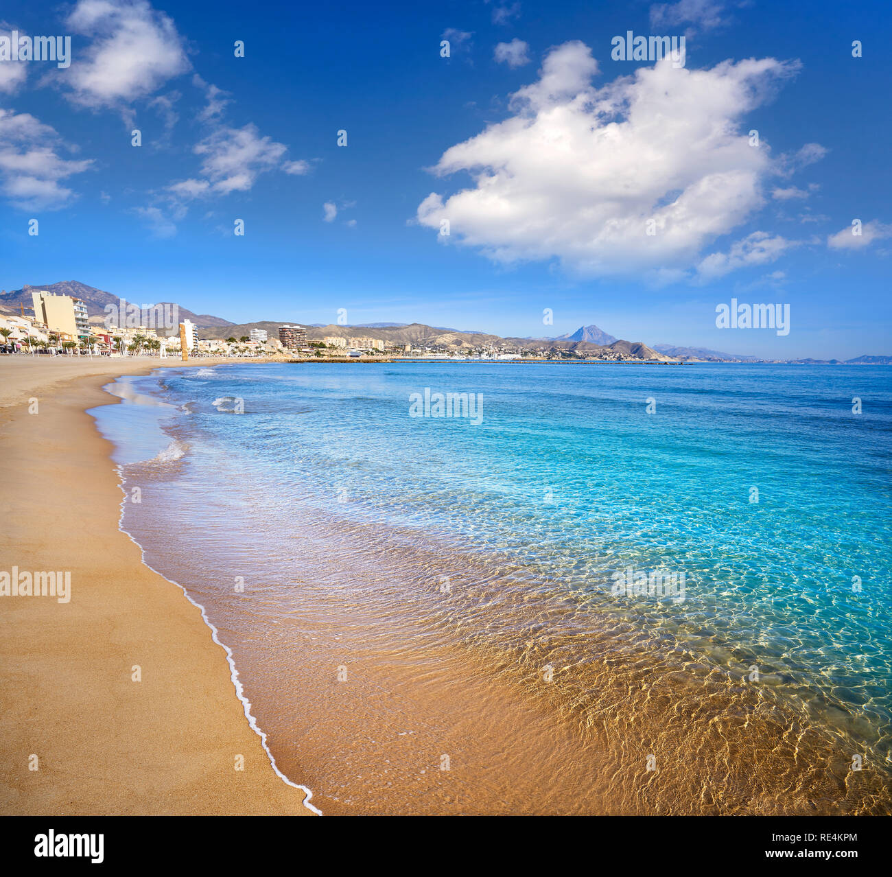 Campello of Alicante Carrer de la Mar beach in Spain at Costa Blanca Stock  Photo - Alamy