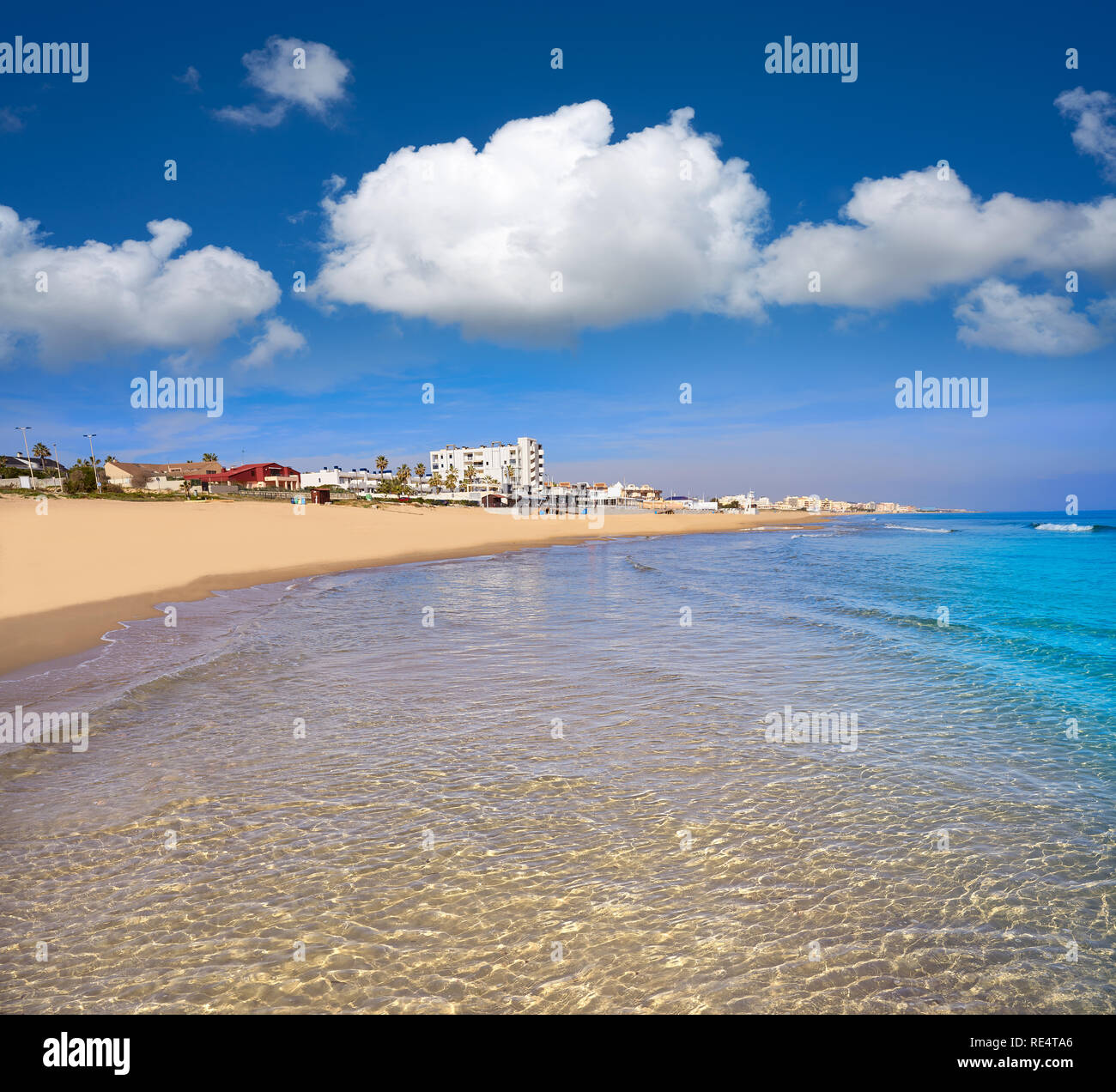 Playa De La Mata Beach In Torrevieja Of Alicante In Spain At Costa Playa De La Mata Beach In Torrevieja Of Alicante In Spain At Costa