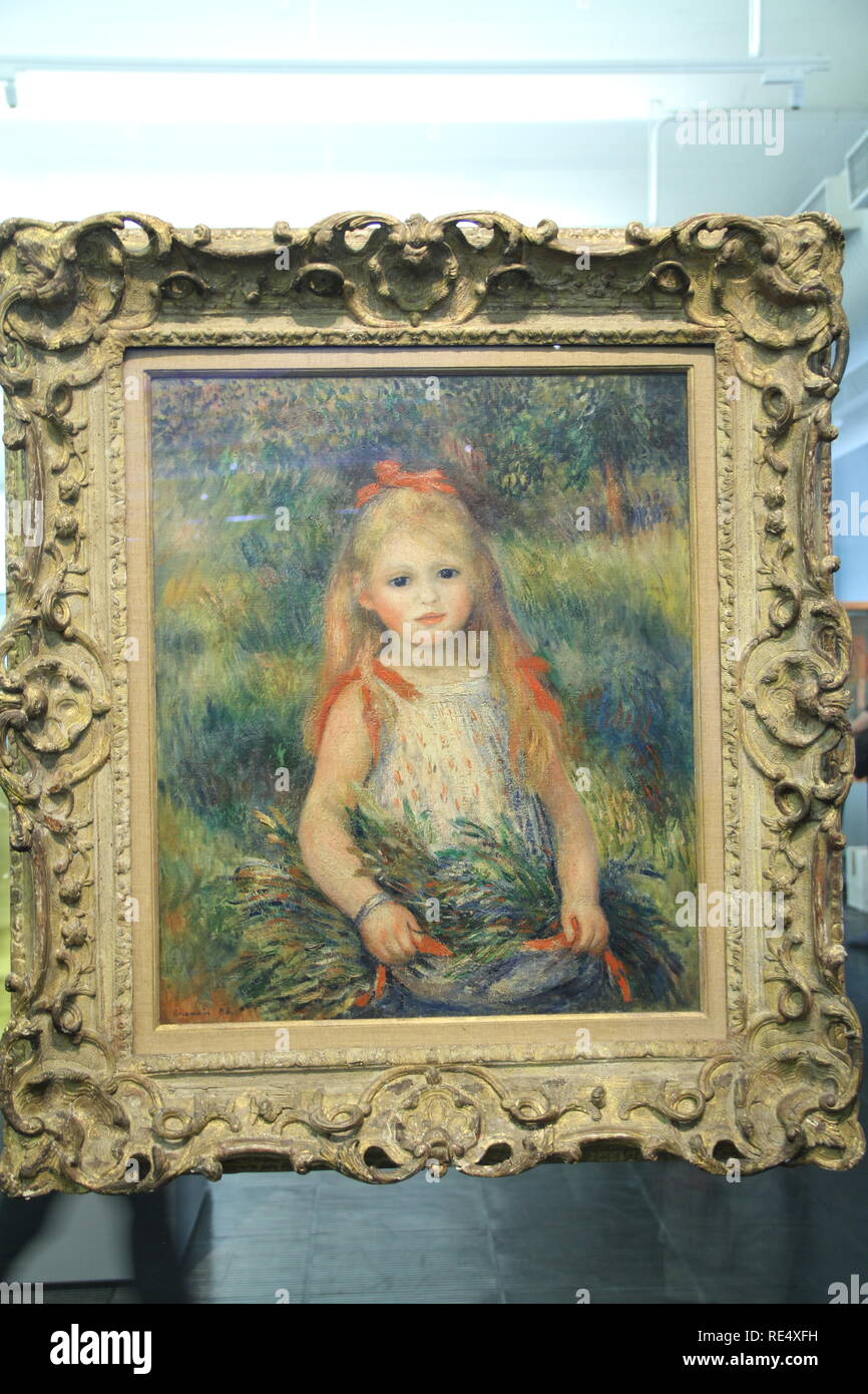 Pierre-Auguste Renoir 【野の花を持つ少女】 File:Girl with Flowers