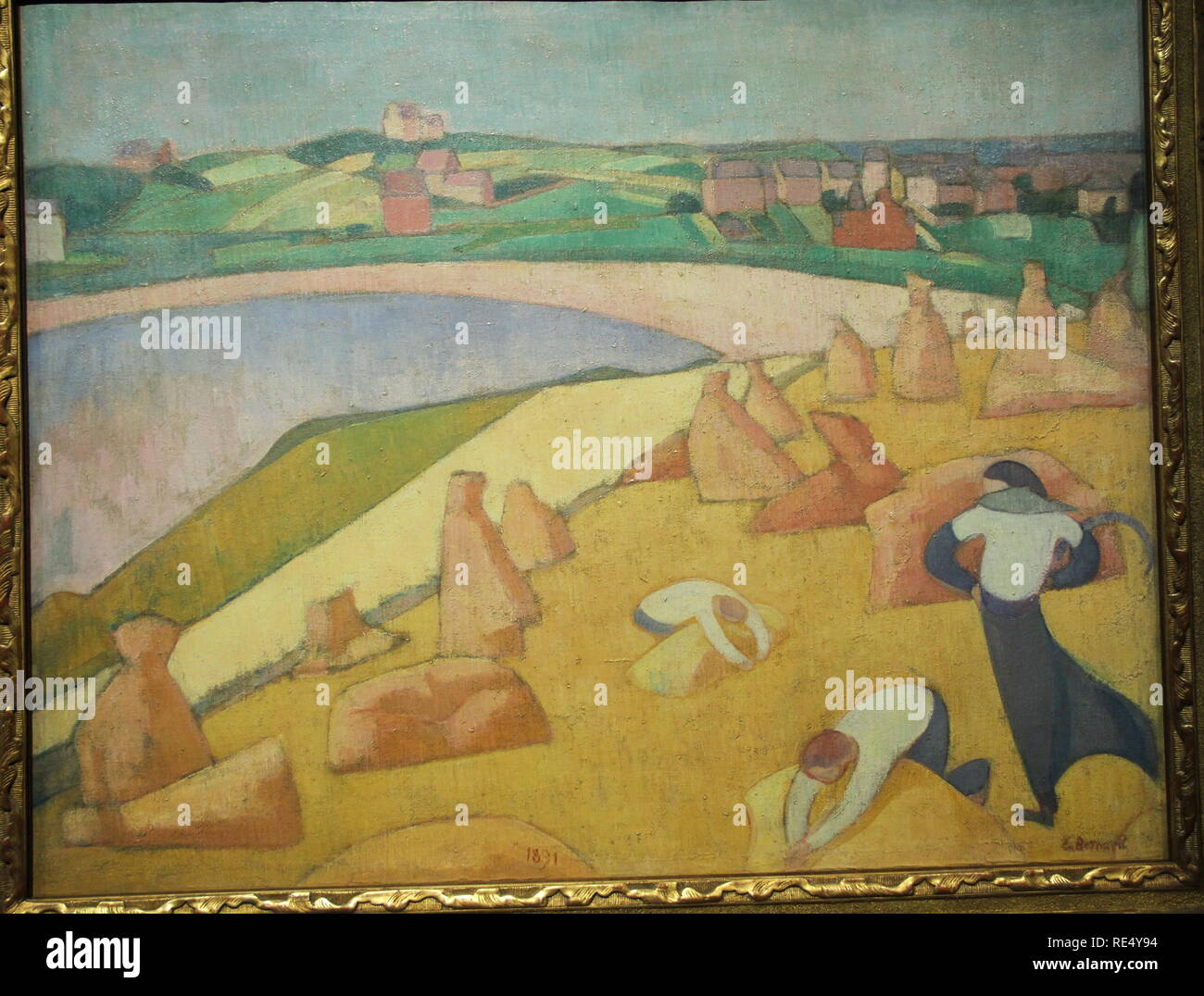 Harvest by the Sea, 1891, Emile Bernard, Musee d'Orsay Paris, 2016