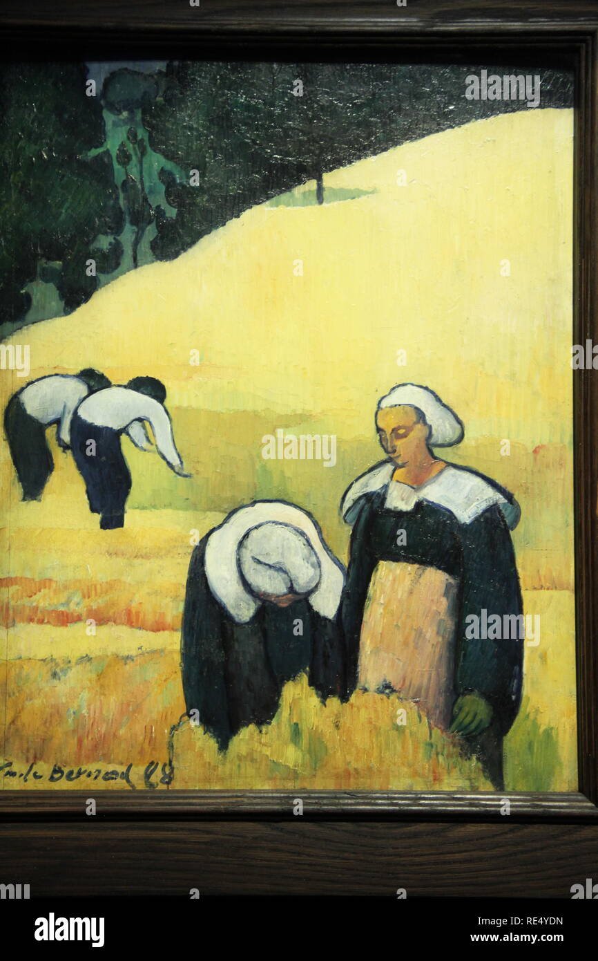 The Harvest, Breton landscape, 1888, Emile Bernard 18631941, Musee d