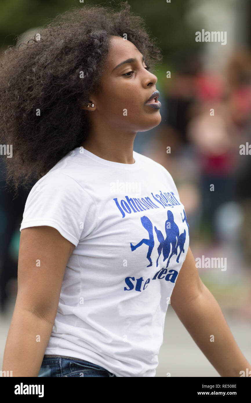 Louisville, Kentucky, USA May 03, 2018 The Pegasus Parade, Johnson