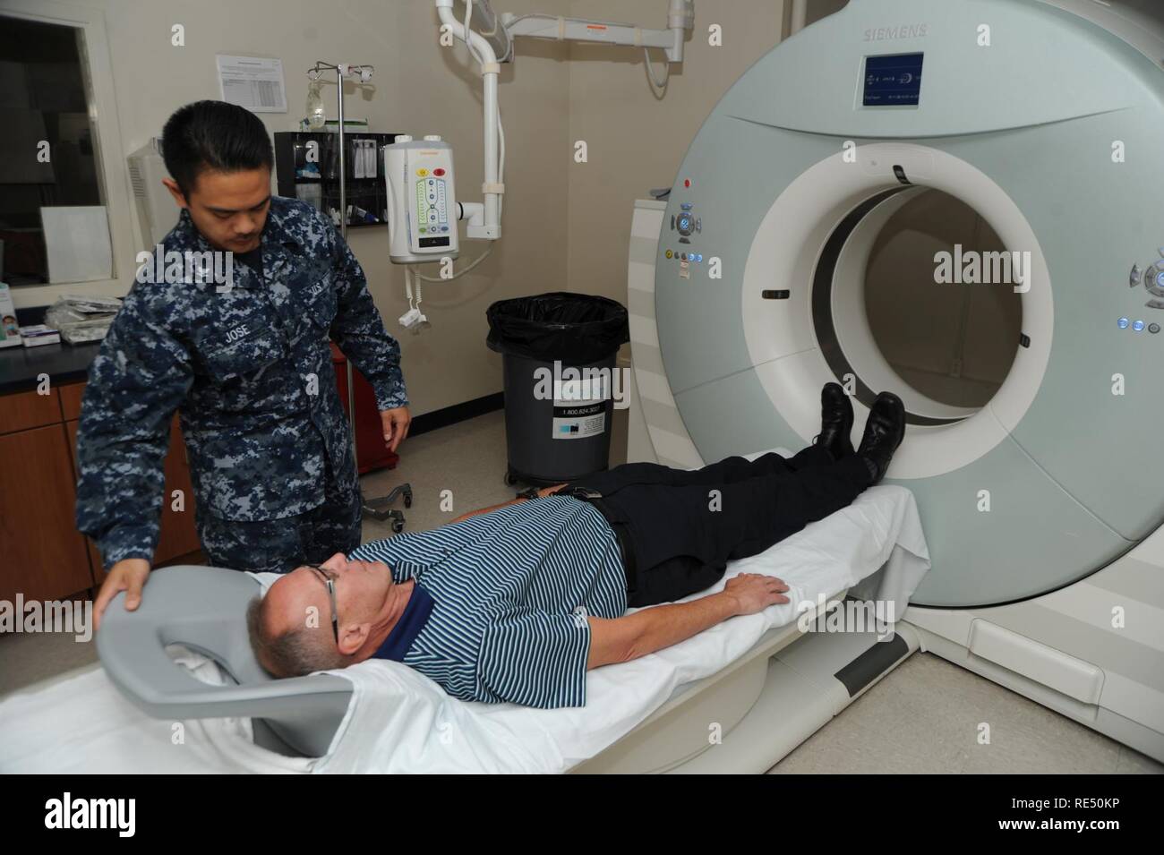 Hospital Corpsman 3rd Class Christopher Jose, a radiology technician at