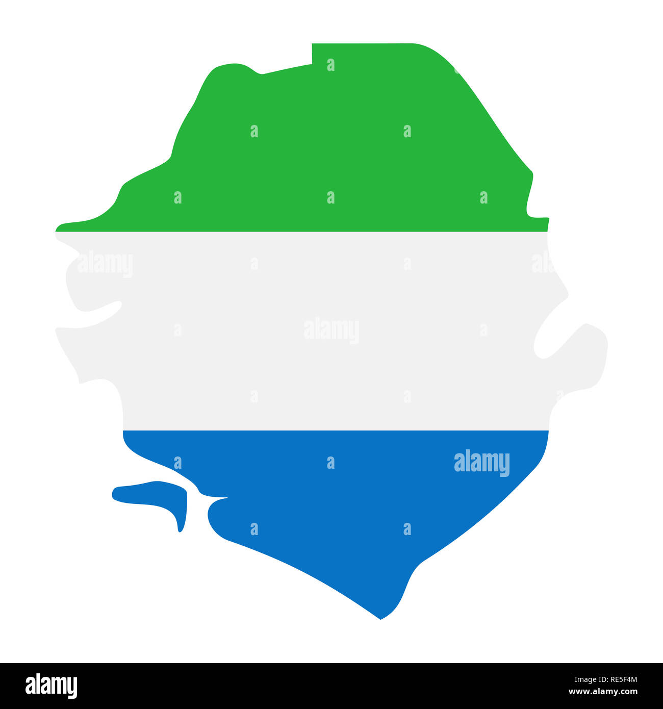map of Sierra leone with flag inside. Sierra leone map illustration ...