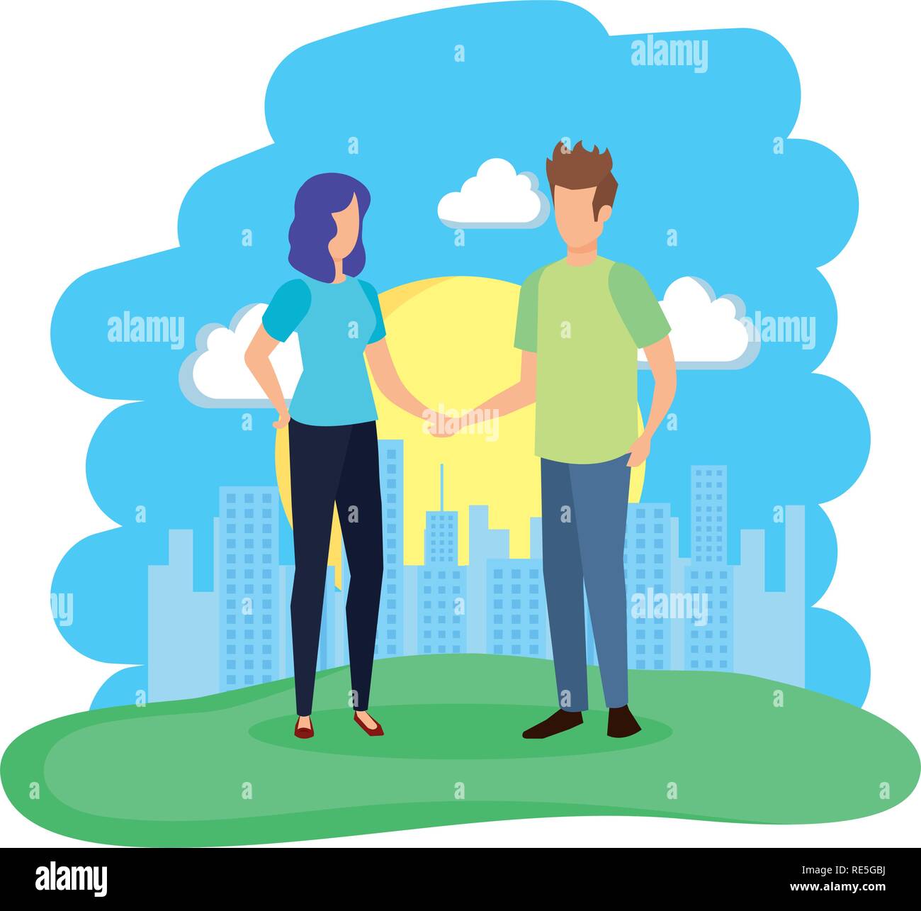 couple in the camp characters Stock Vector Image & Art - Alamy