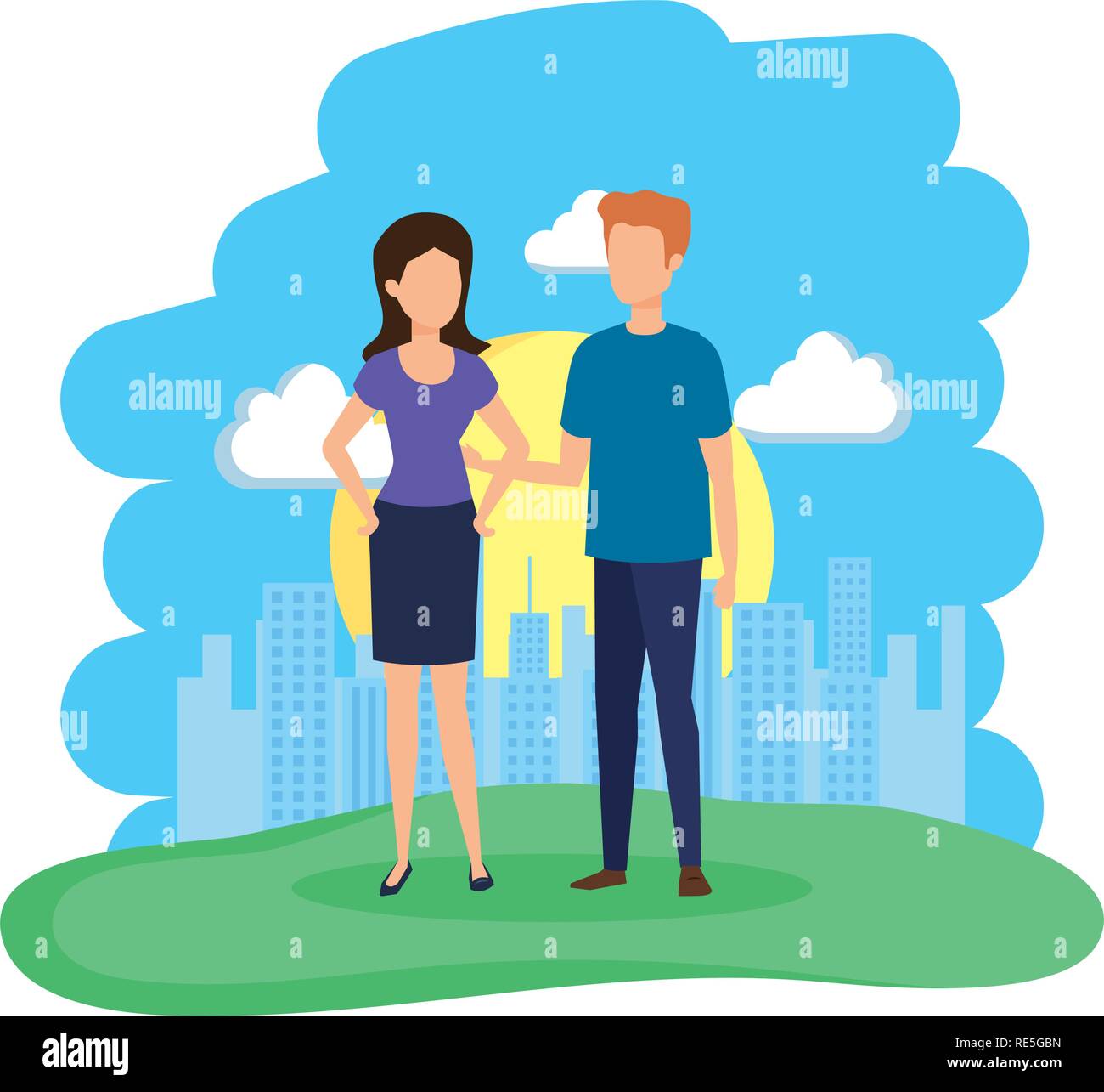 couple in the camp characters Stock Vector Image & Art - Alamy