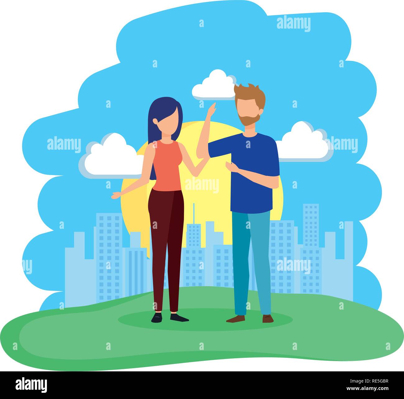 couple in the camp characters Stock Vector Image & Art - Alamy