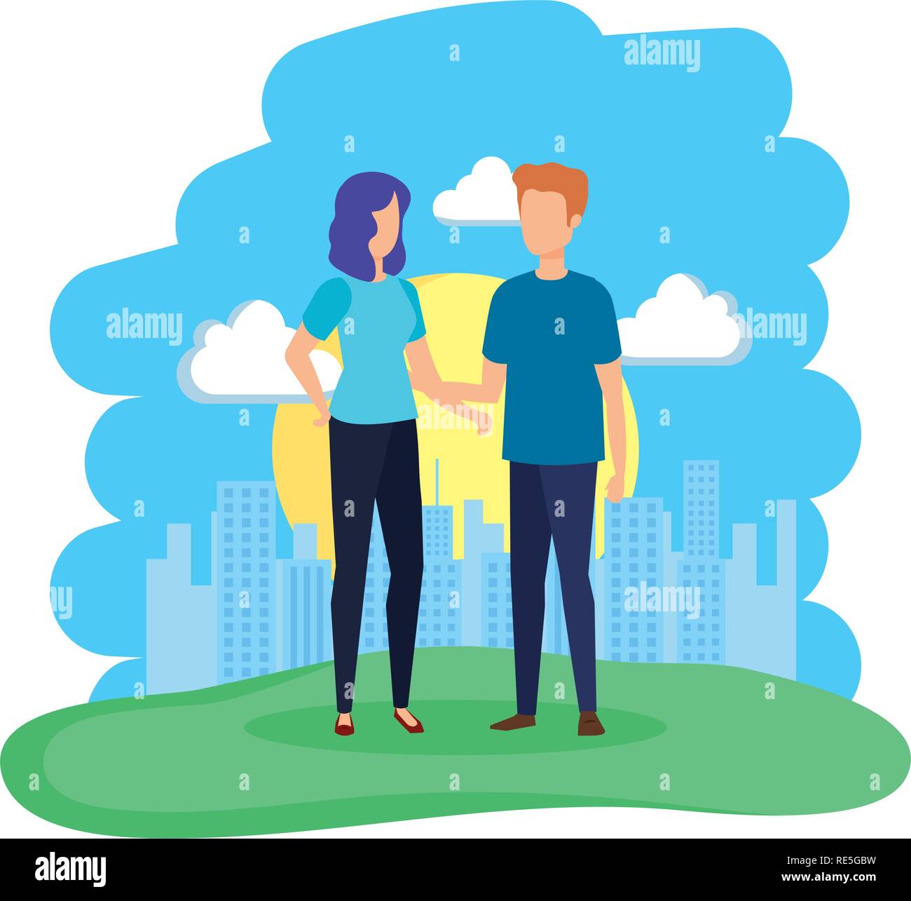 couple in the camp characters Stock Vector Image & Art - Alamy