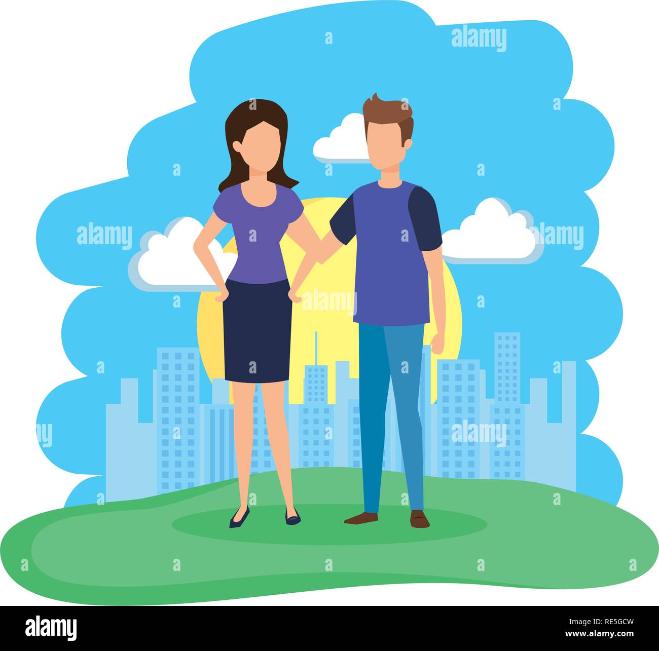 couple in the camp characters Stock Vector Image & Art - Alamy