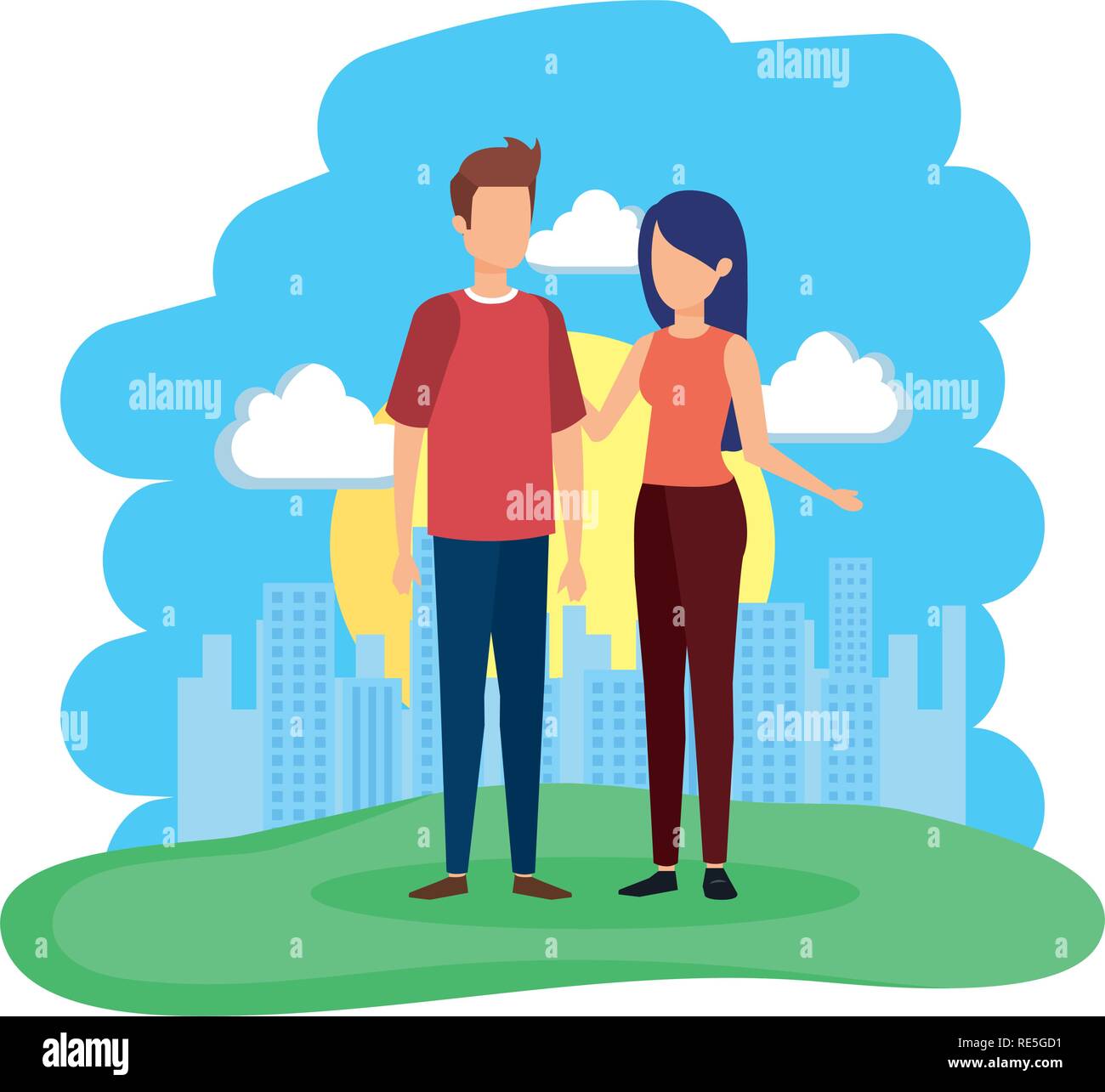 couple in the camp characters Stock Vector Image & Art - Alamy